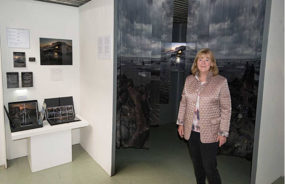 Silk Hangings and Lightboxes ~ Degree Show Installation